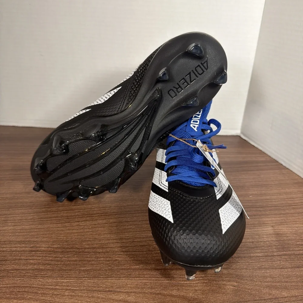 Adidas Adizero Impact Football Cleats Men's Size 8 Core Black Royal Blue IE1405